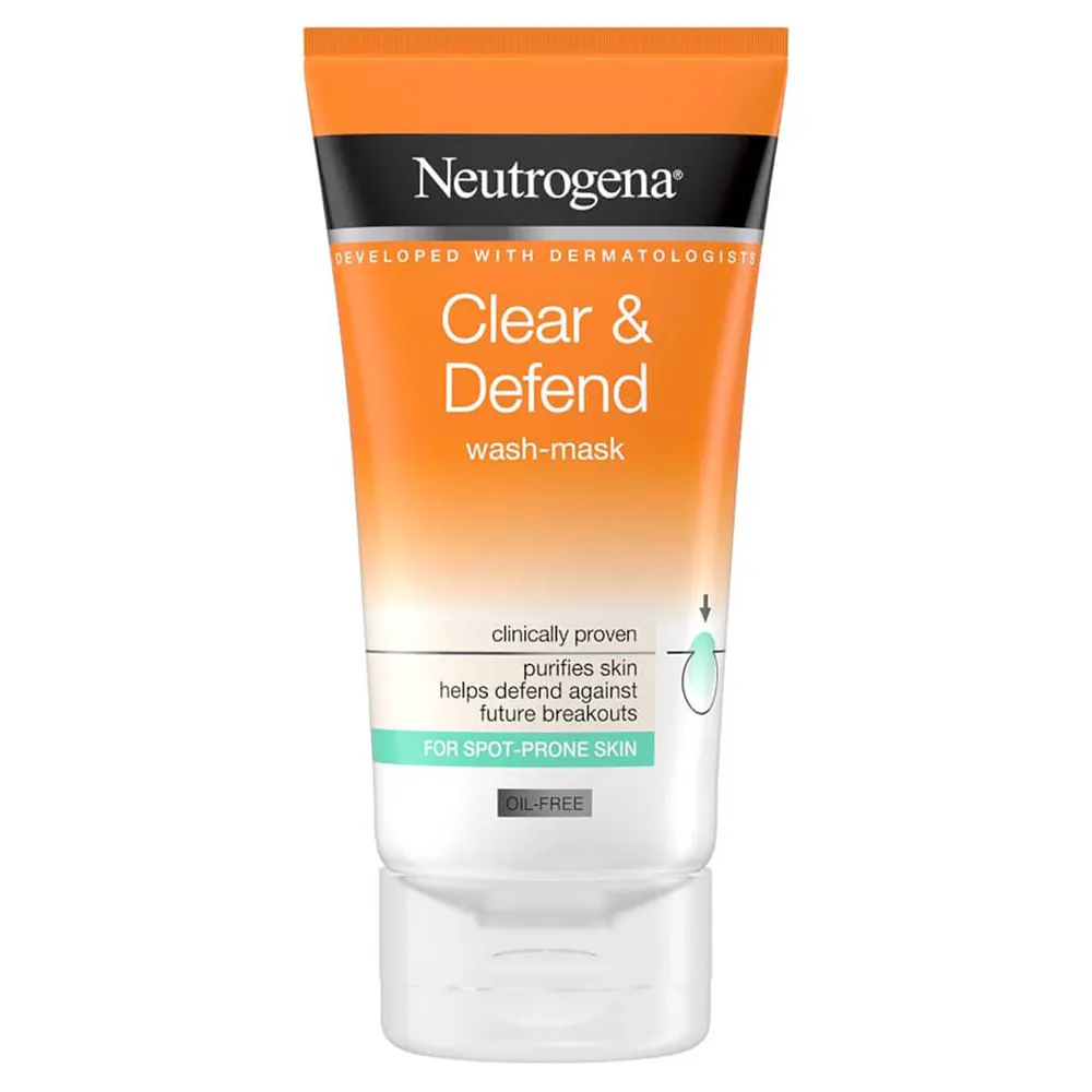 ماسک و شوینده صورت Clear & Defend نوتروژینا Neutrogena