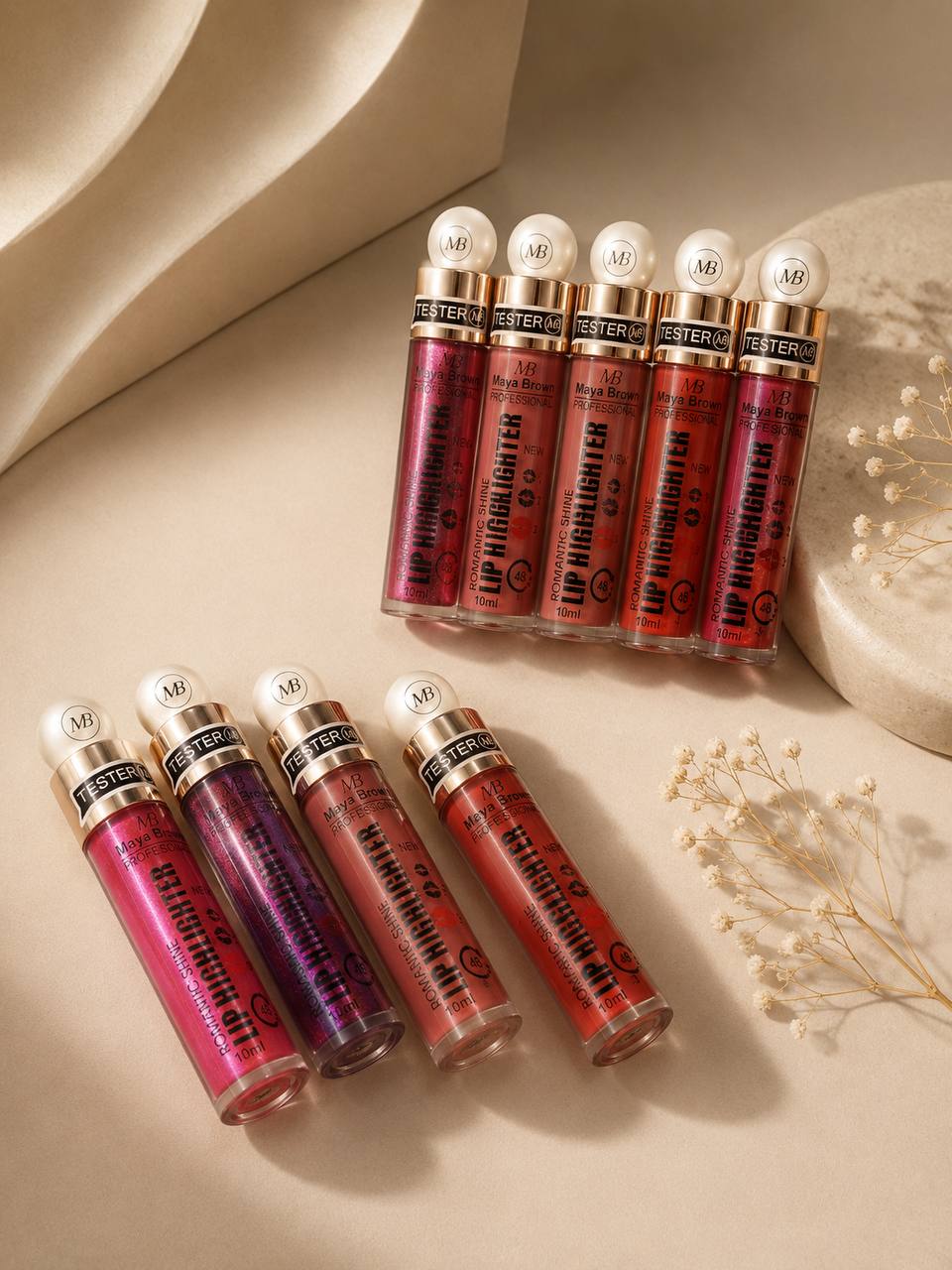 رژلب مایع مایا برون گلایتری 48 ساعته 703 | MAYA BROWN Glitter liquid lipstick